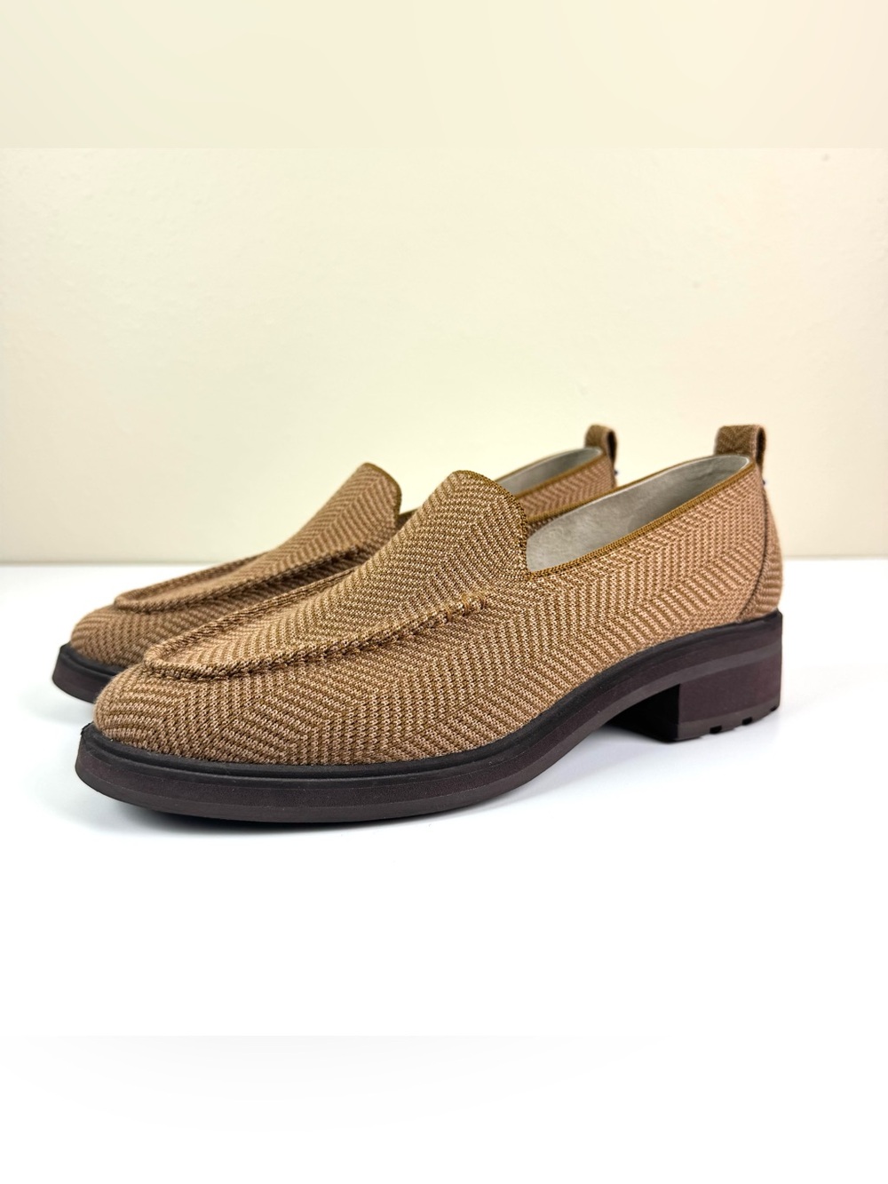 Rothy's The Lug Slip-On Loafer in Brown Teak Herringbone Knit Size Women’s 9 - Picture 4 of 11